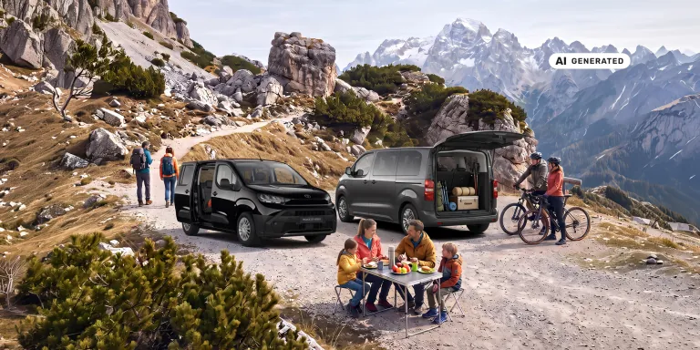 Toyota Proace-Modelle in den Bergen